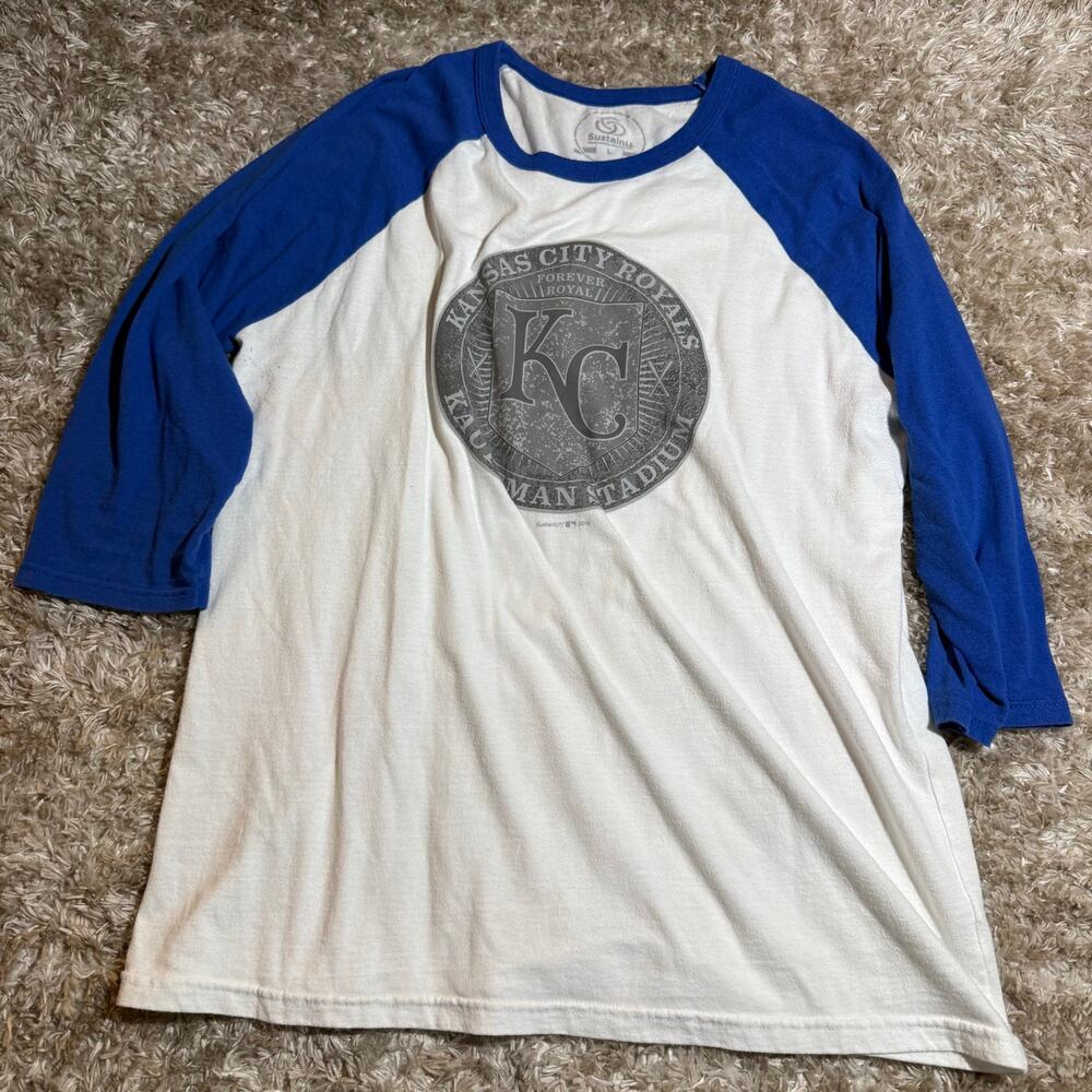 MLB Kansas City royals baseball t shirt 3/4 sleeves classic look